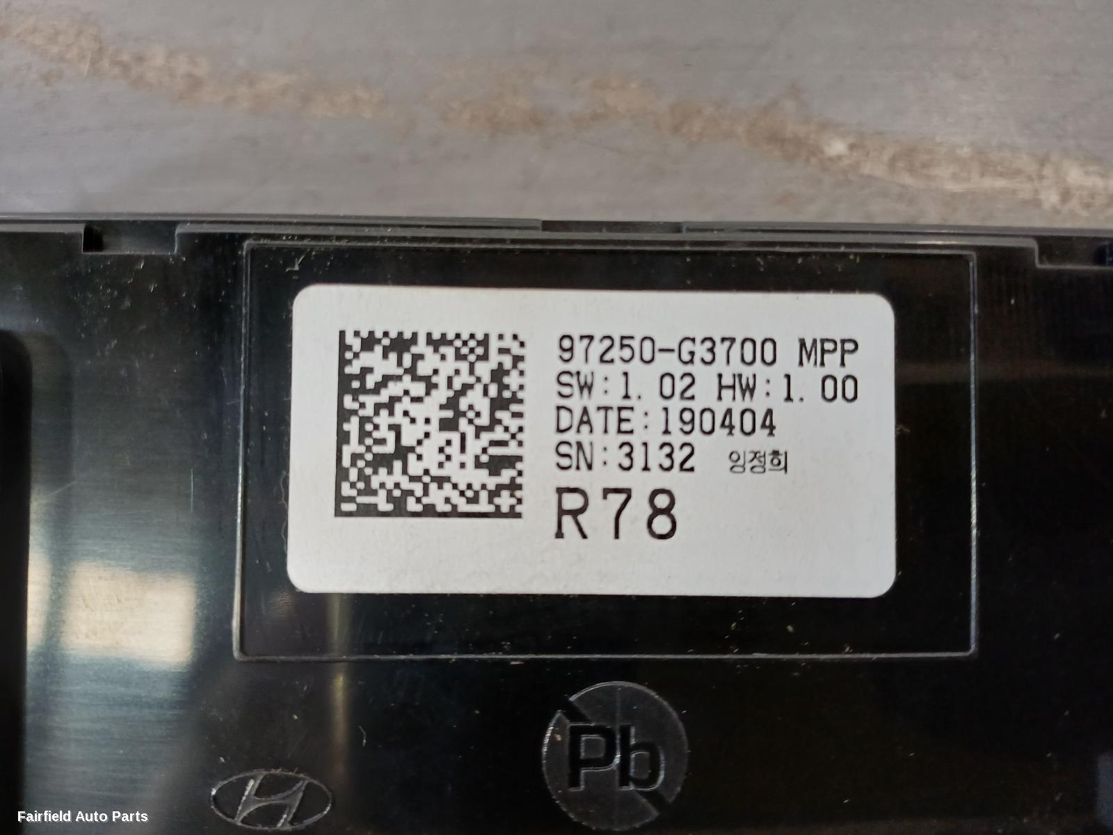 2017-2025 Hyundai I30 Heater Ac Controls