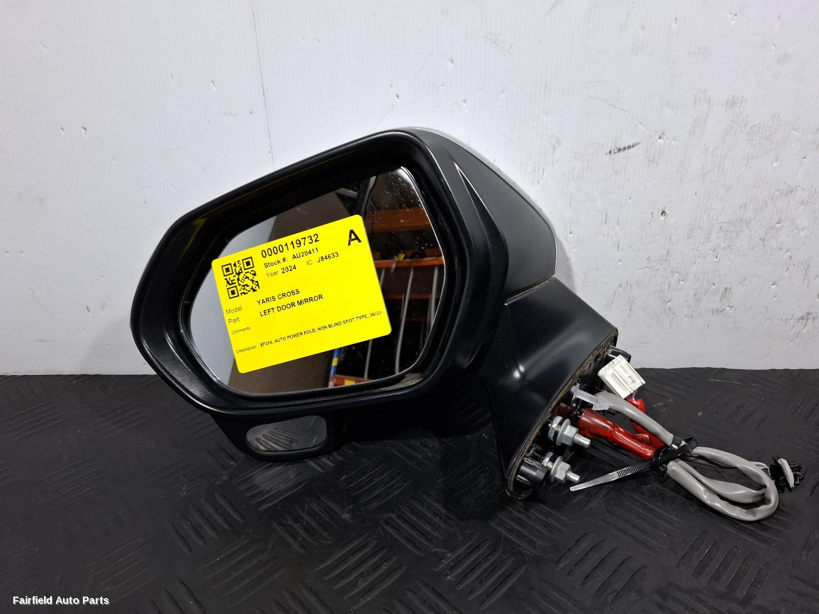 2020-2026 Toyota Yaris Cross Left Door Mirror