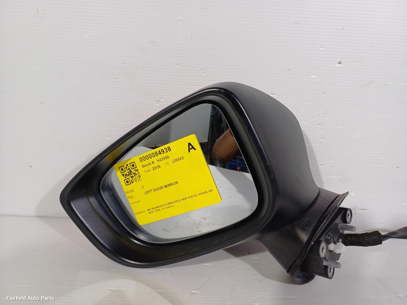 2013-2016 Mazda 3 Left Door Mirror