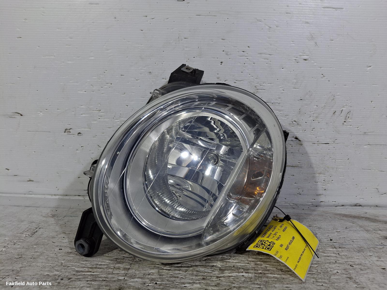 2015-2024 Fiat 500 Right Headlamp