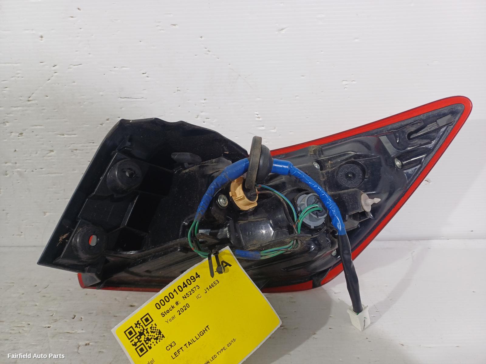 2015-2025 Mazda Cx3 Left Taillight