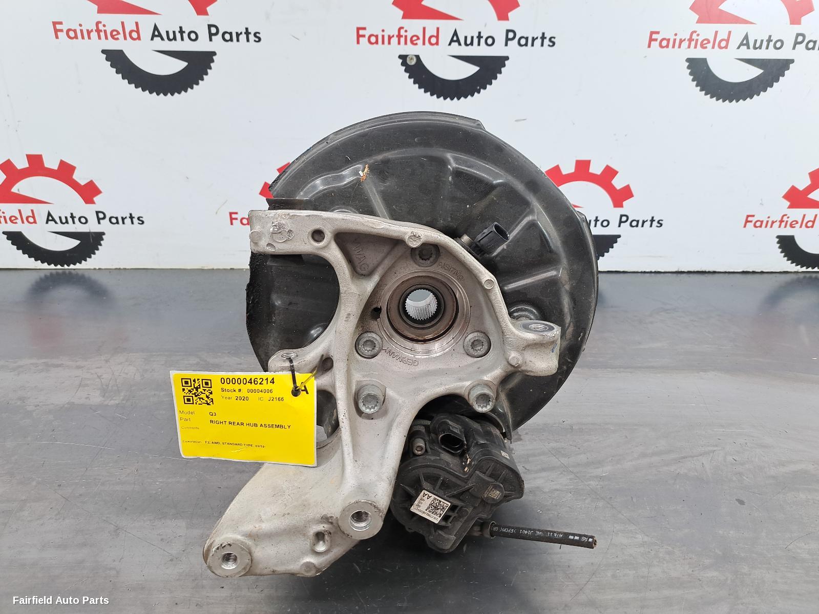 2019-2025 Audi Q3 Right Rear Hub Assembly