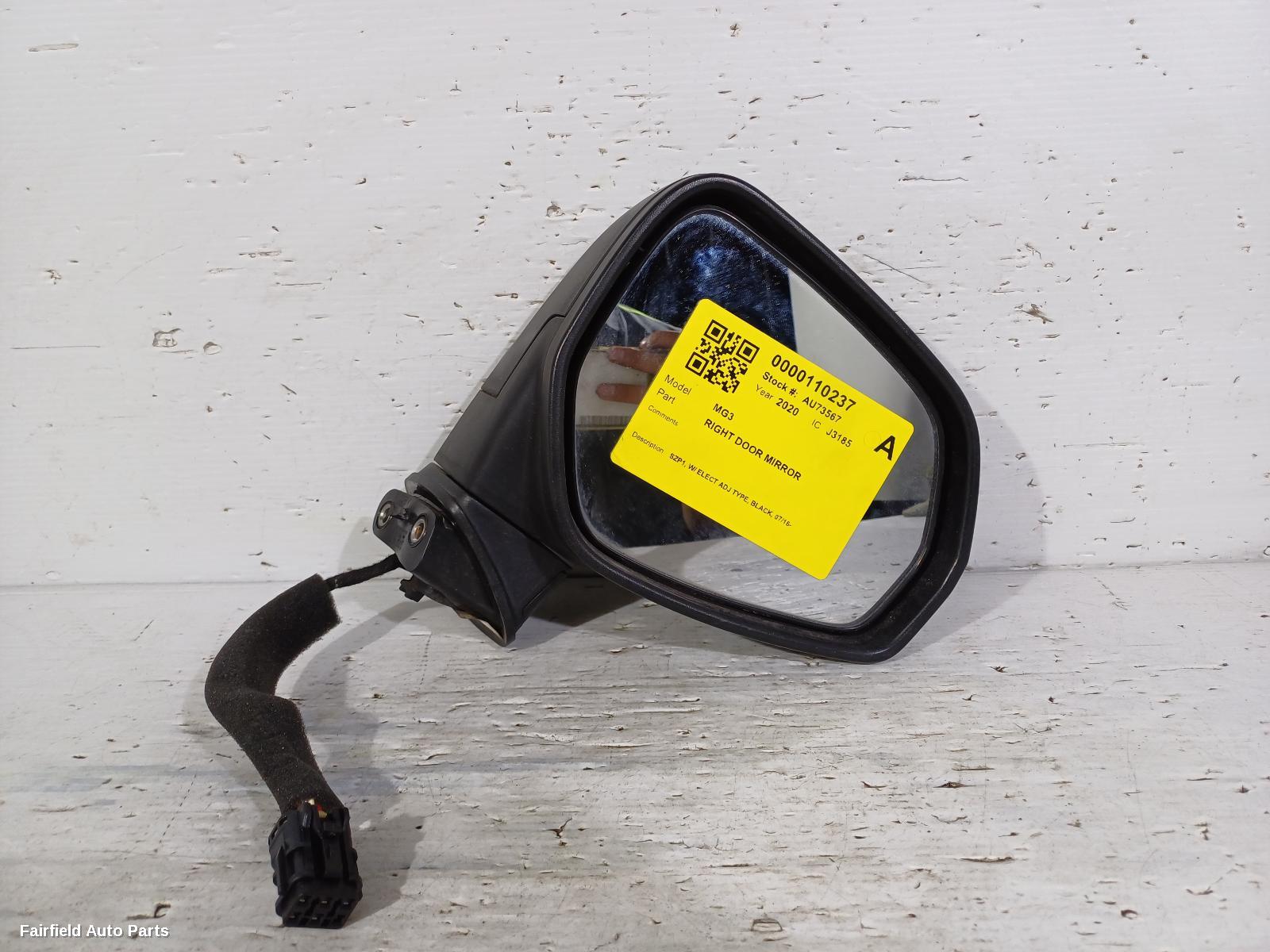 2016-2024 Mg Mg3 Right Door Mirror