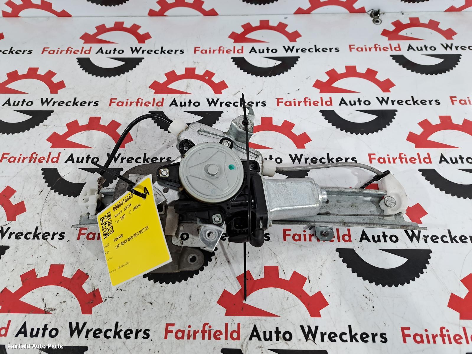 2002-2008 Nissan Murano Left Rear Wnd Reg Motor