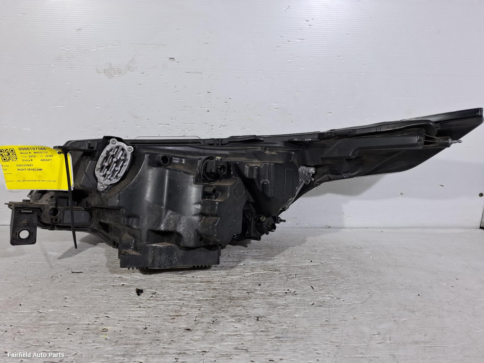 2016-2020 Land Rover Discovery Right Headlamp