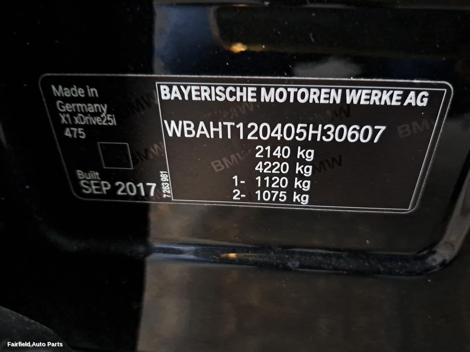2015-2022 Bmw X1 Bootlid Tailgate