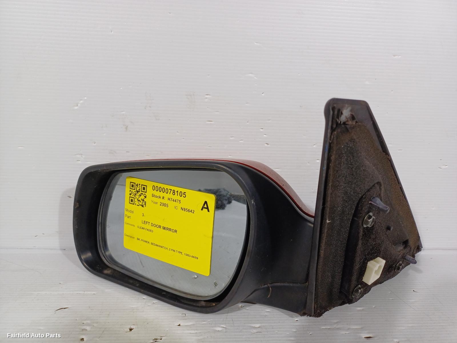 2003-2009 Mazda 3 Left Door Mirror
