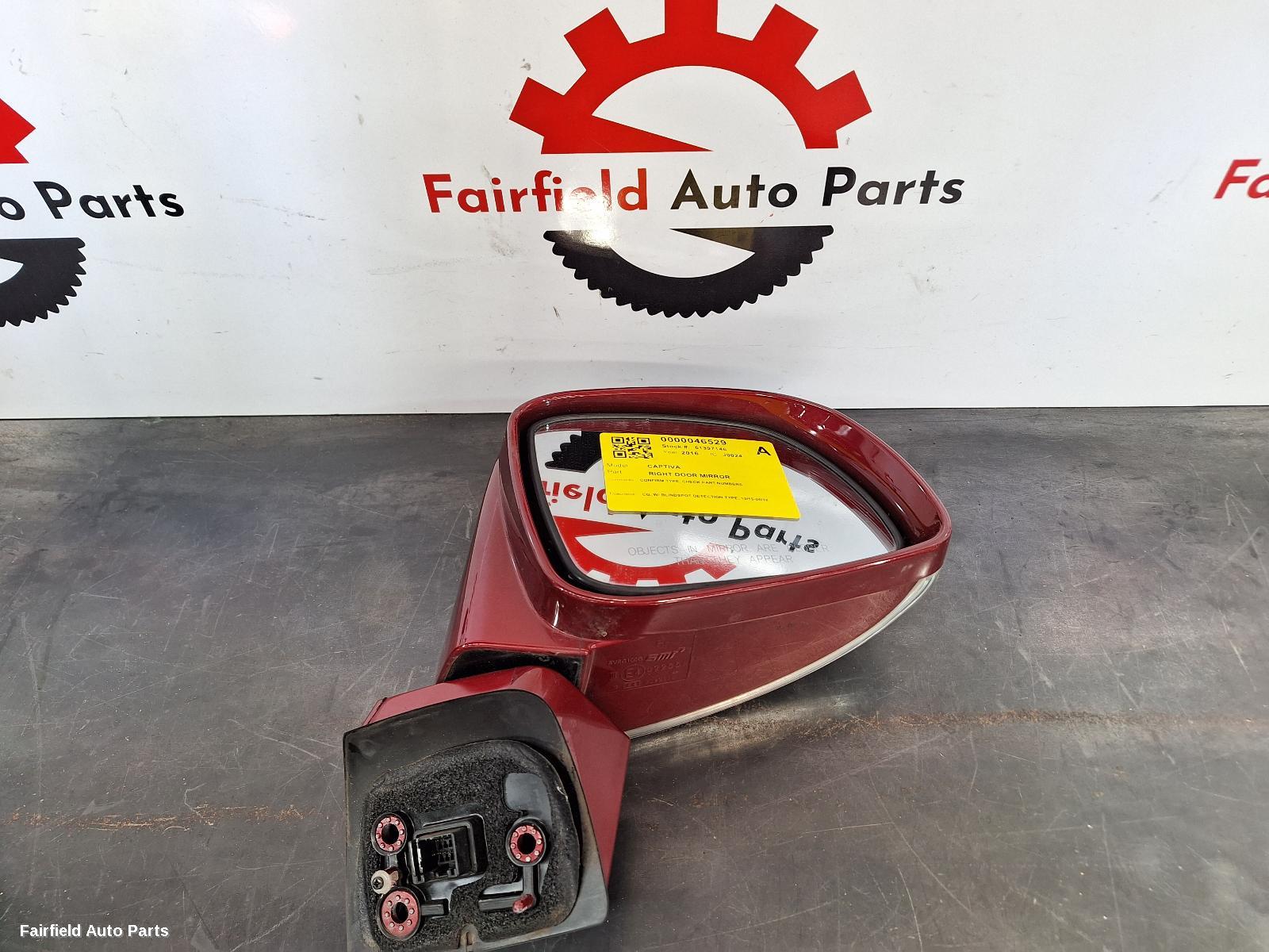 2015-2018 Holden Captiva Right Door Mirror