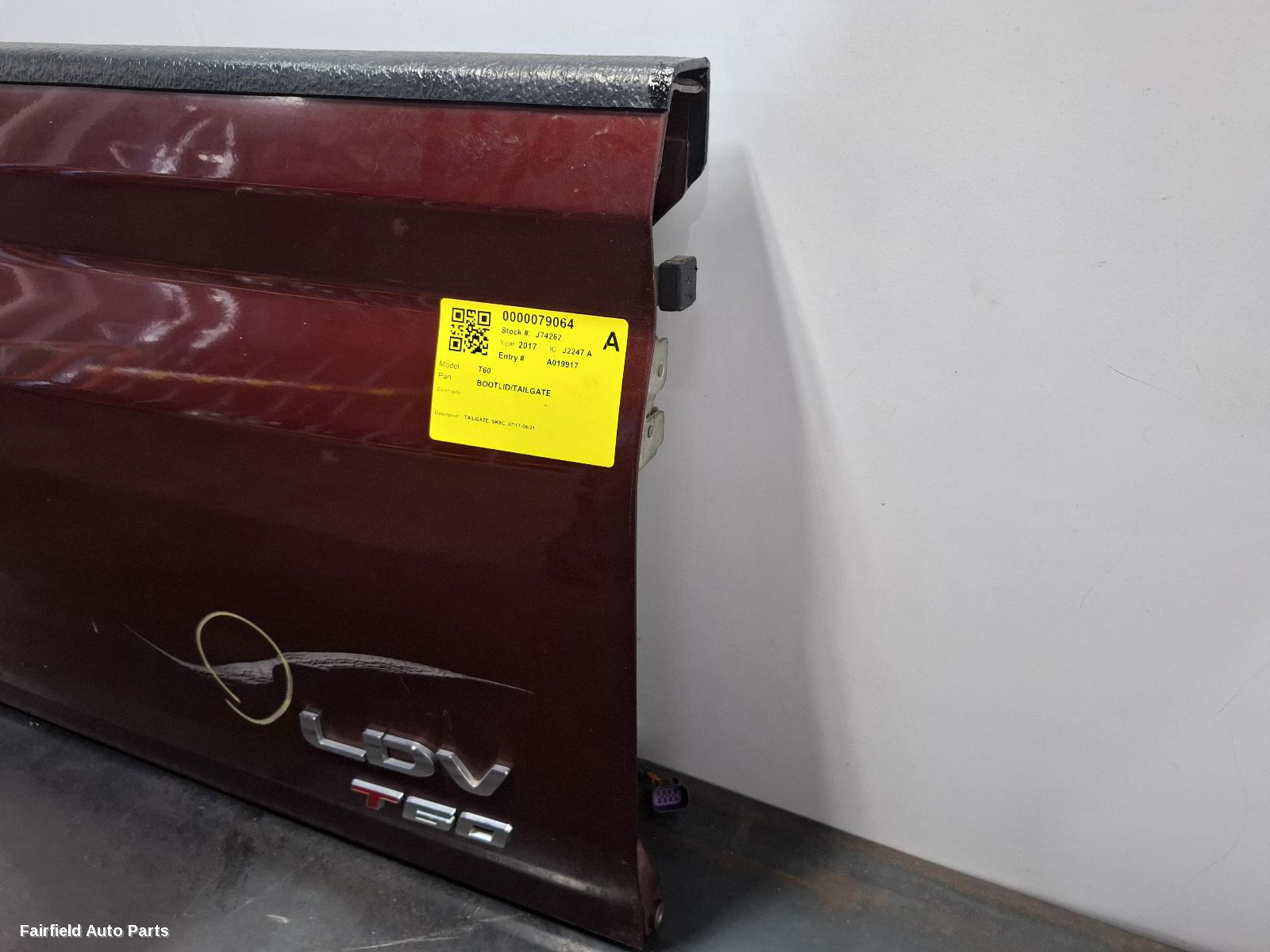 2017-2021 Ldv T60 Bootlid Tailgate