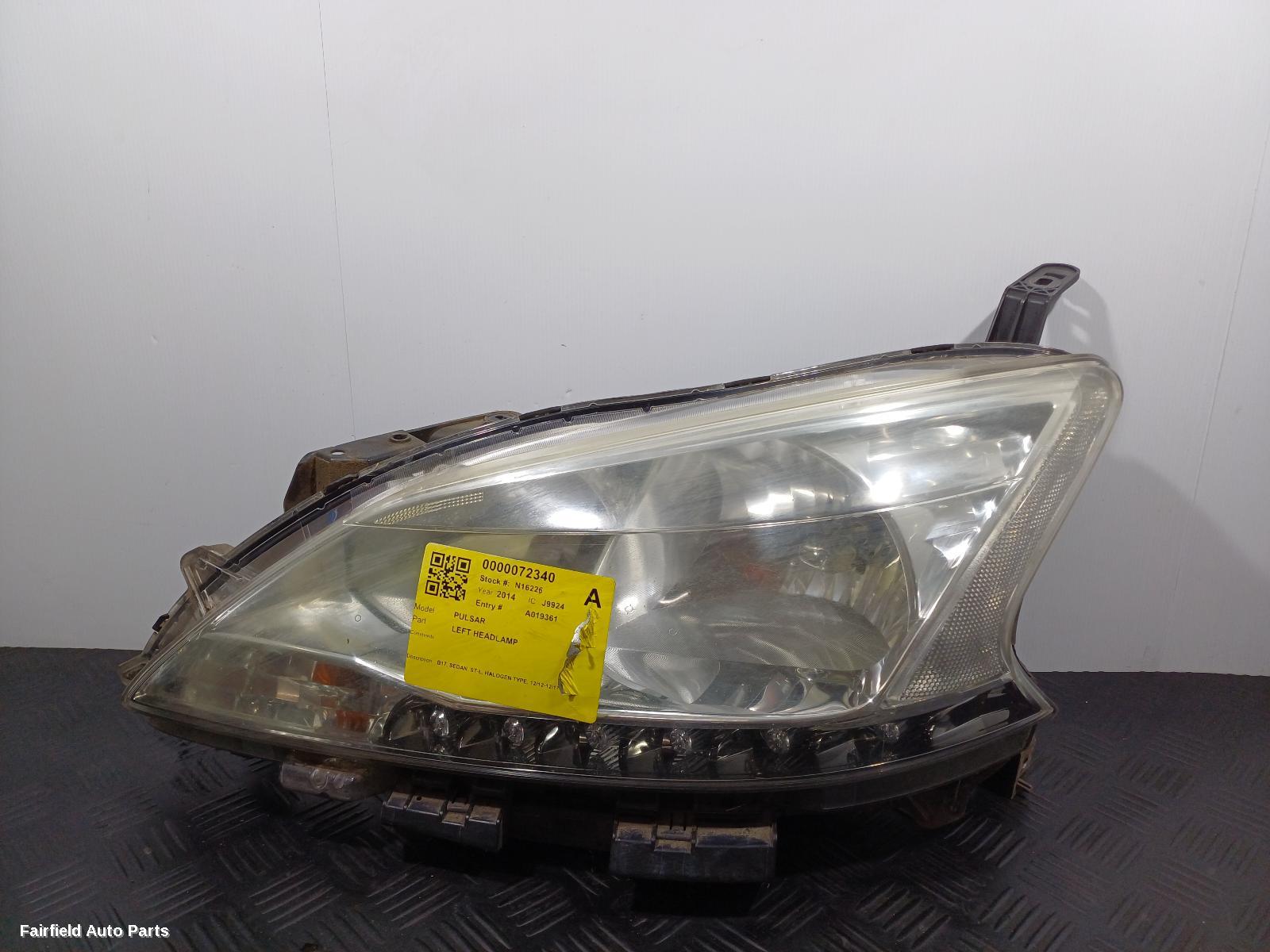 2012-2017 Nissan Pulsar Left Headlamp
