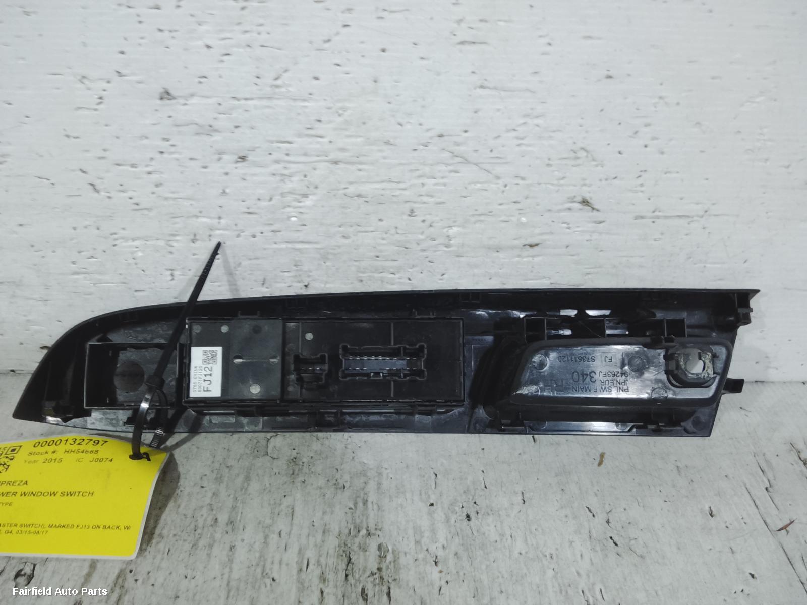 2015-2017 Subaru Impreza Pwr Dr Wind Switch