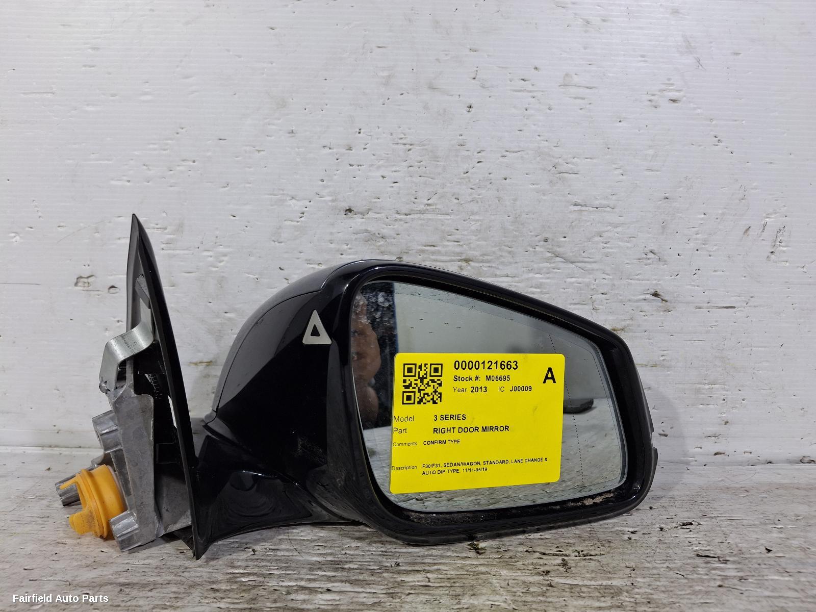 2011-2019 Bmw 3 Series Right Door Mirror