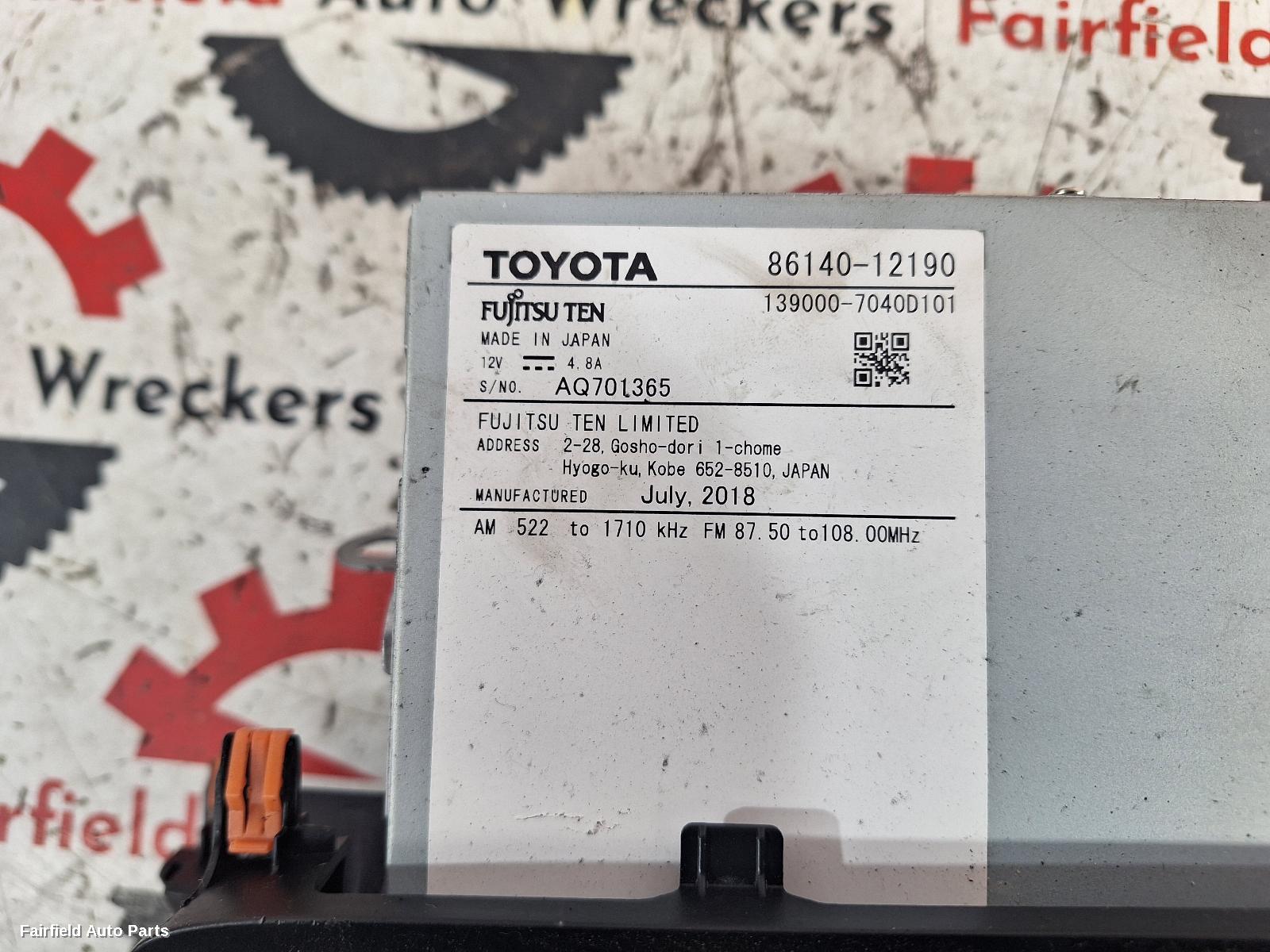 2018-2024 Toyota Corolla Radio Cd Dvd Sat Tv