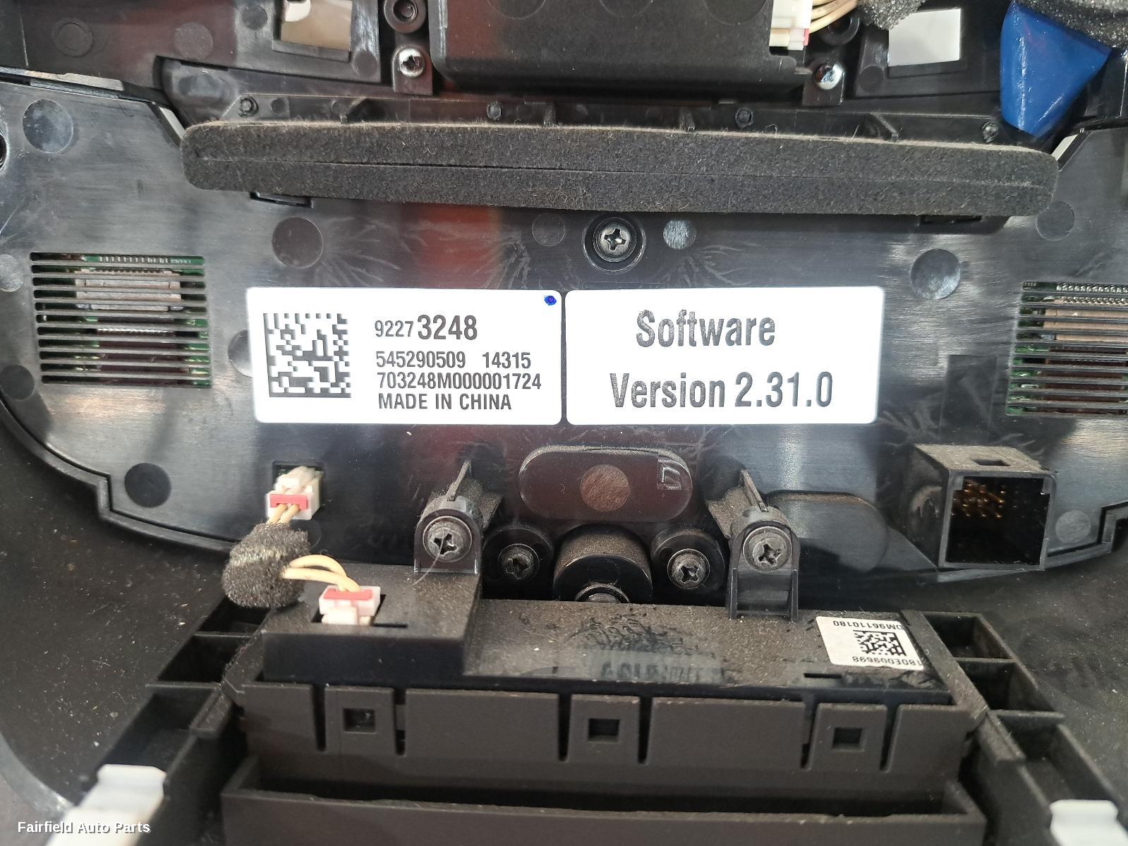 2013-2017 Holden Commodore Heater Ac Controls