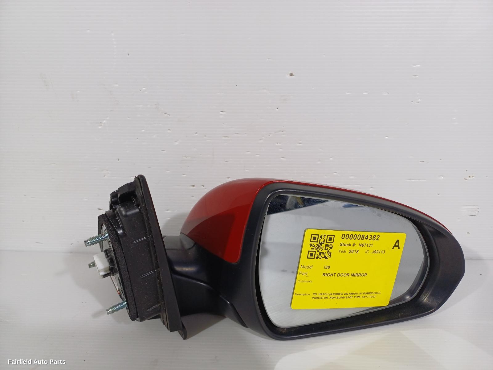 2017-2023 Hyundai I30 Right Door Mirror