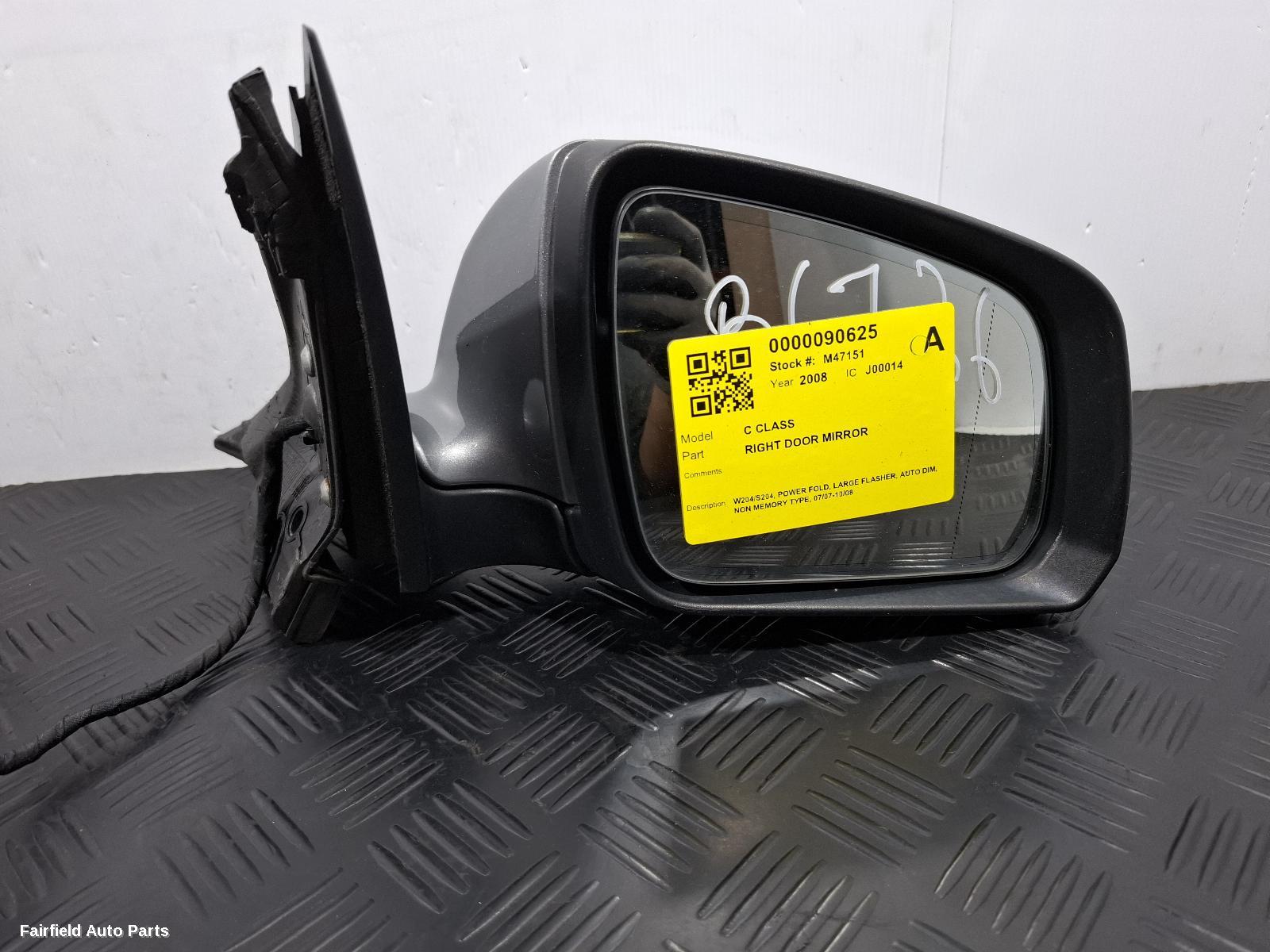 2007-2008 Mercedes C Class Right Door Mirror