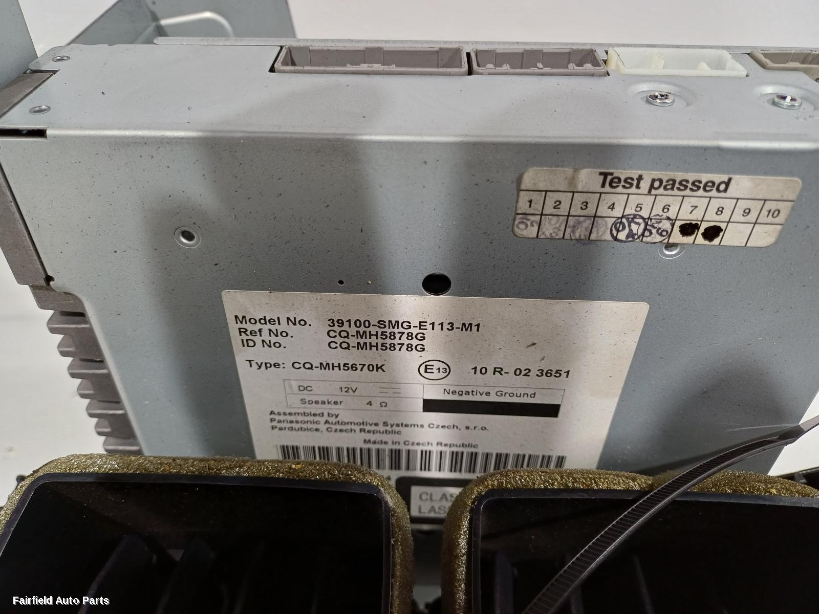 2006-2011 Honda Civic Radio Cd Dvd Sat Tv