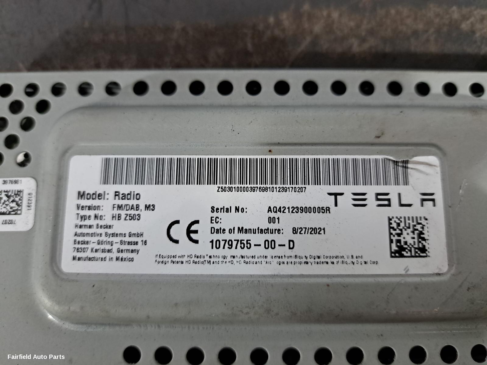 2019-2026 Tesla Model 3 Misc Switch Relay