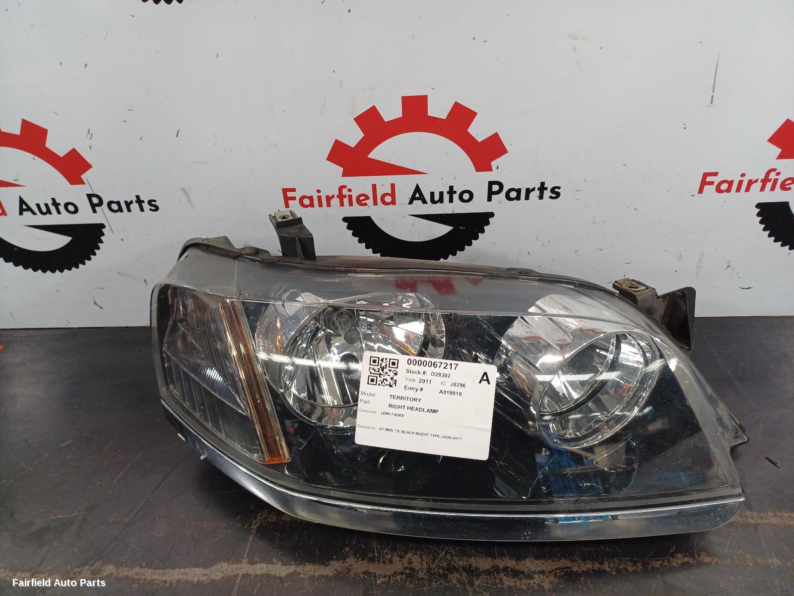 2009-2011 Ford Territory Right Headlamp