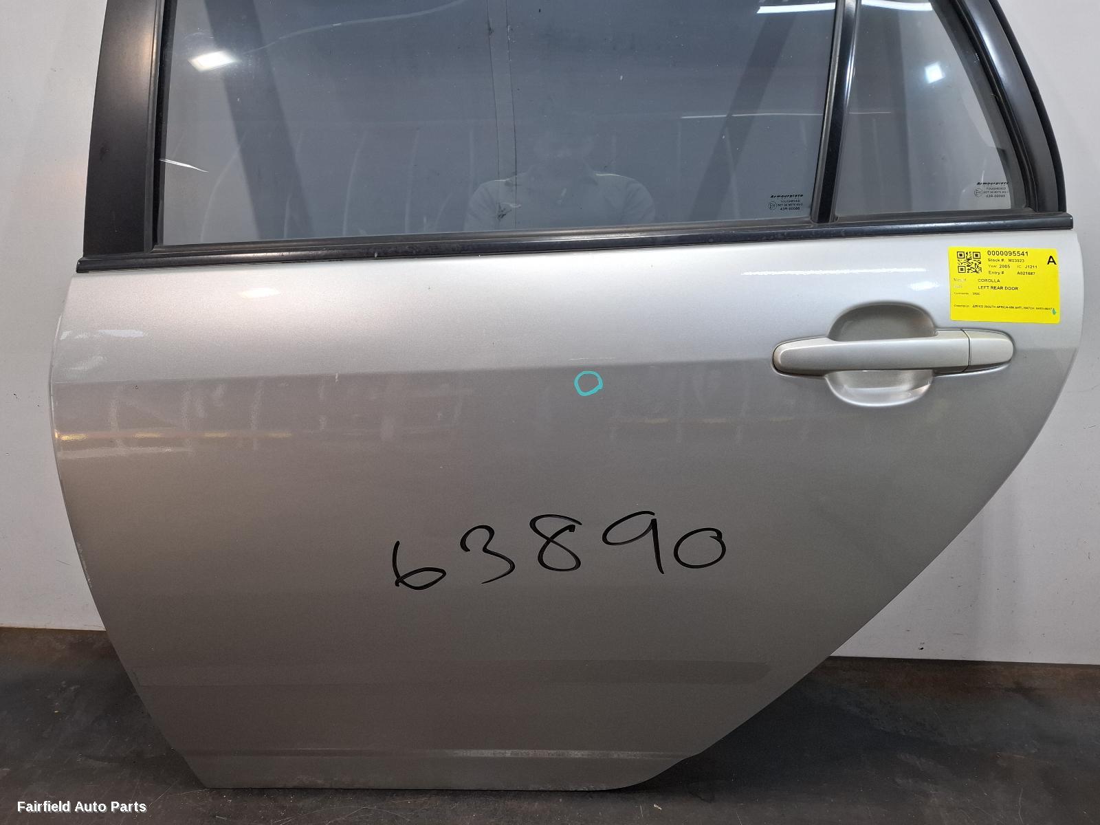 2003-2007 Toyota Corolla Left Rear Door Sliding