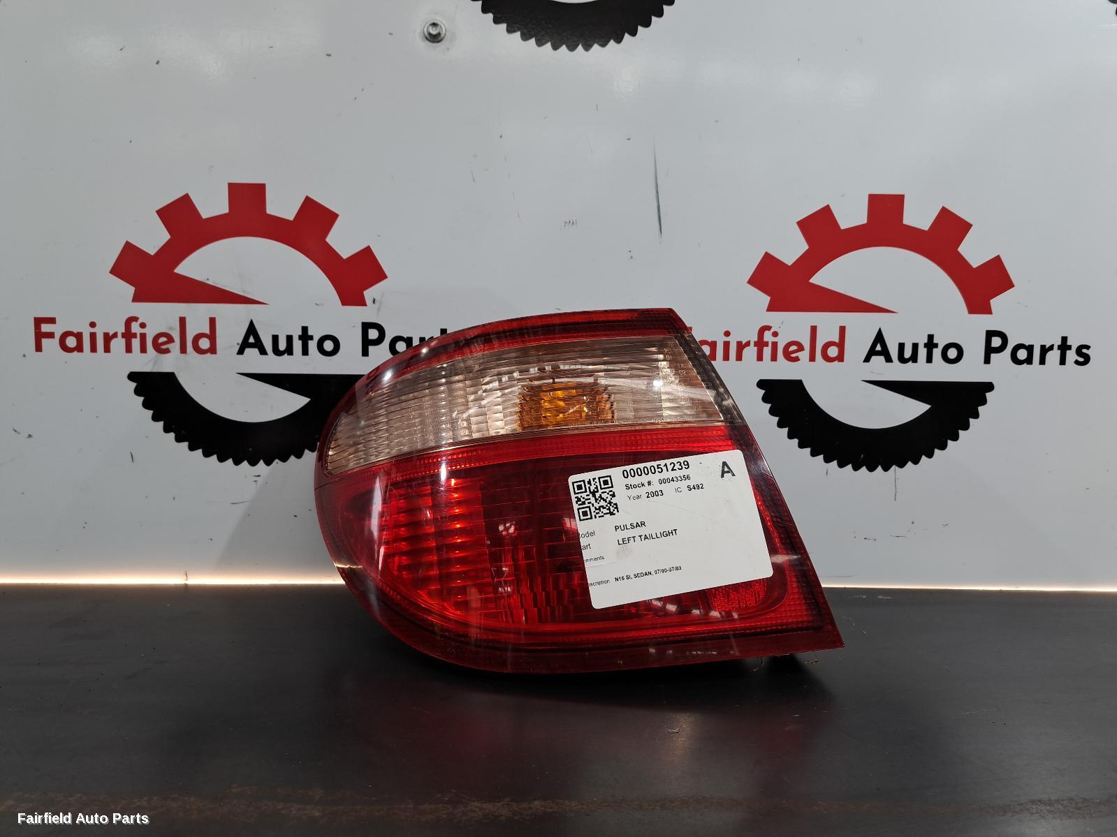 2000-2003 Nissan Pulsar Left Taillight