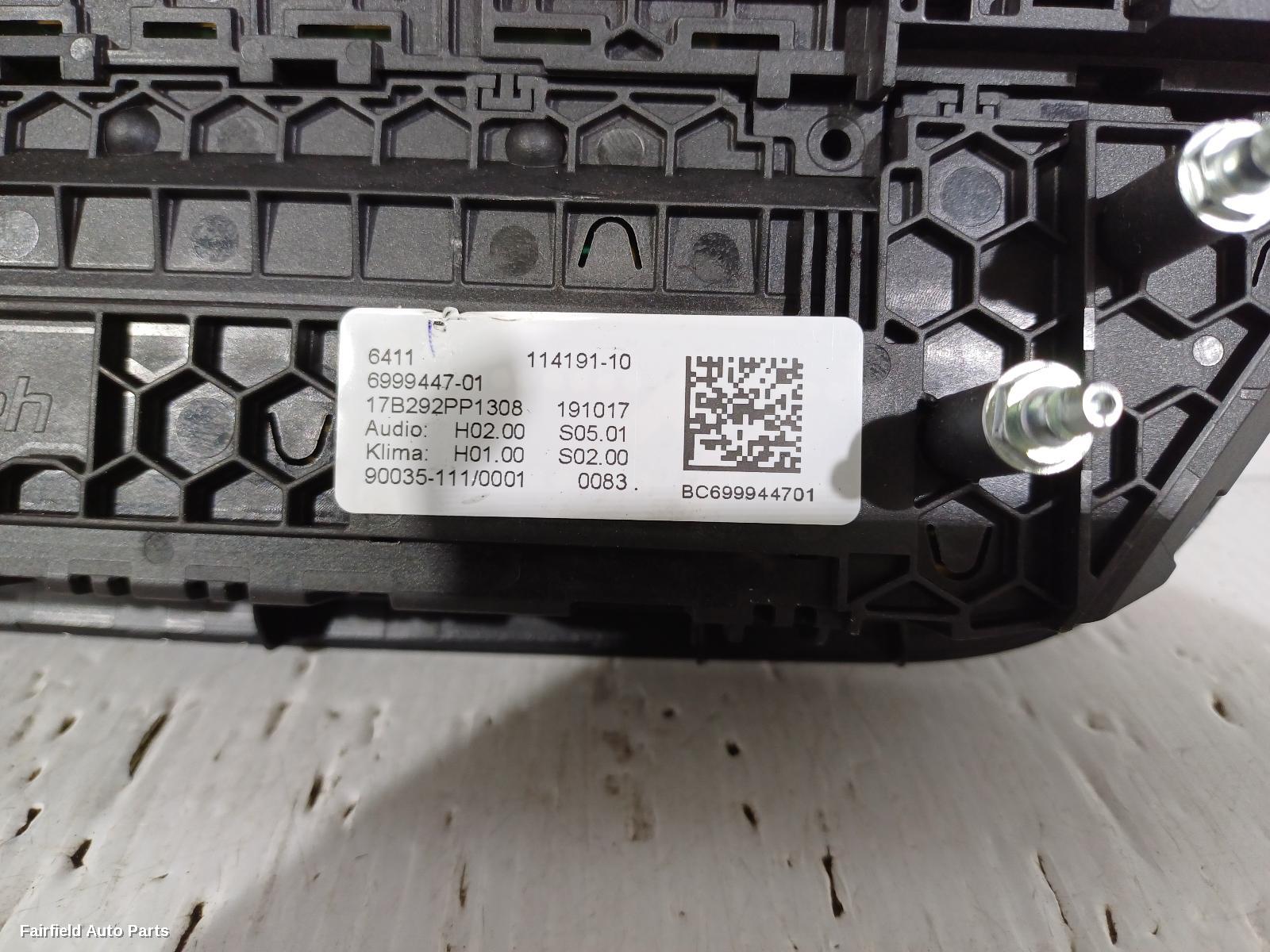 2017-2021 Bmw X3 Heater Ac Controls