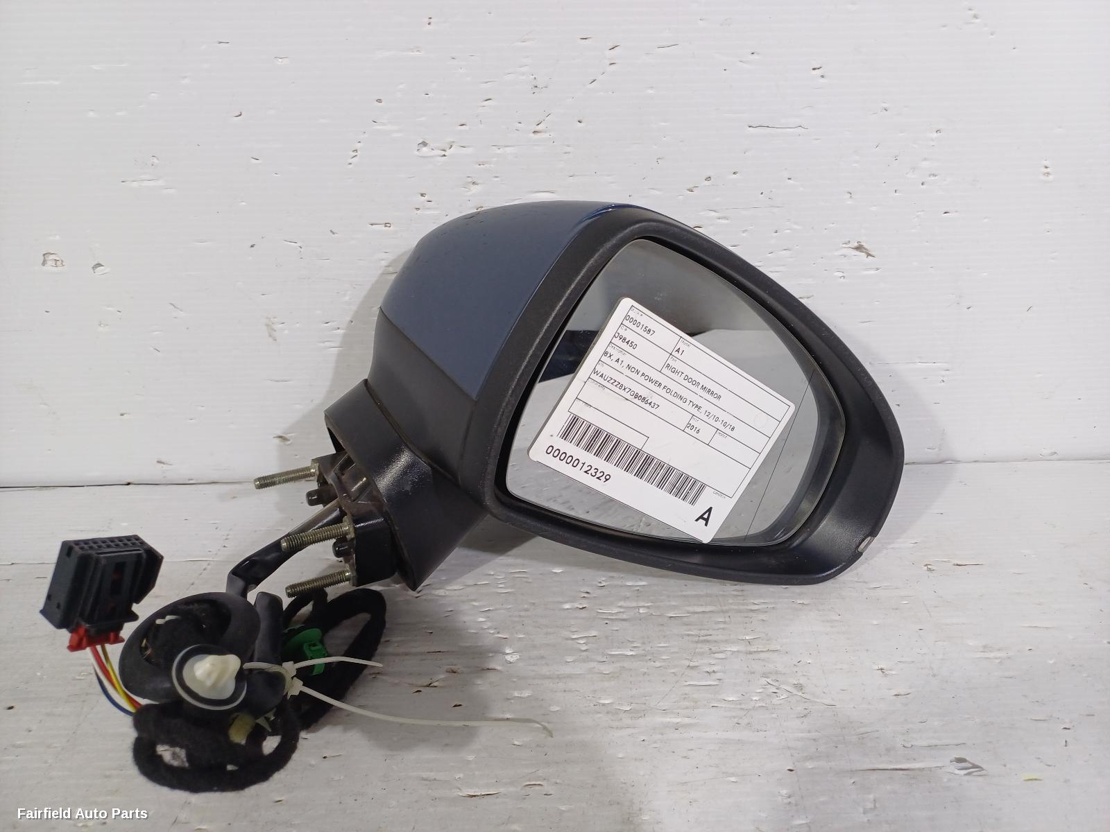2010-2018 Audi A1 Right Door Mirror