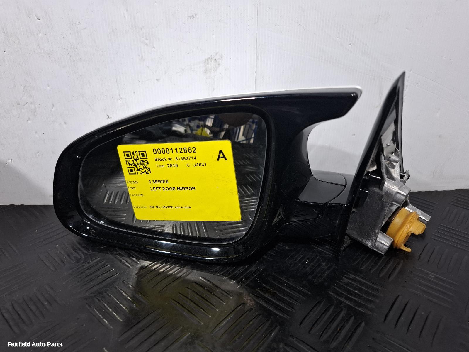 2014-2019 Bmw 3 Series Left Door Mirror