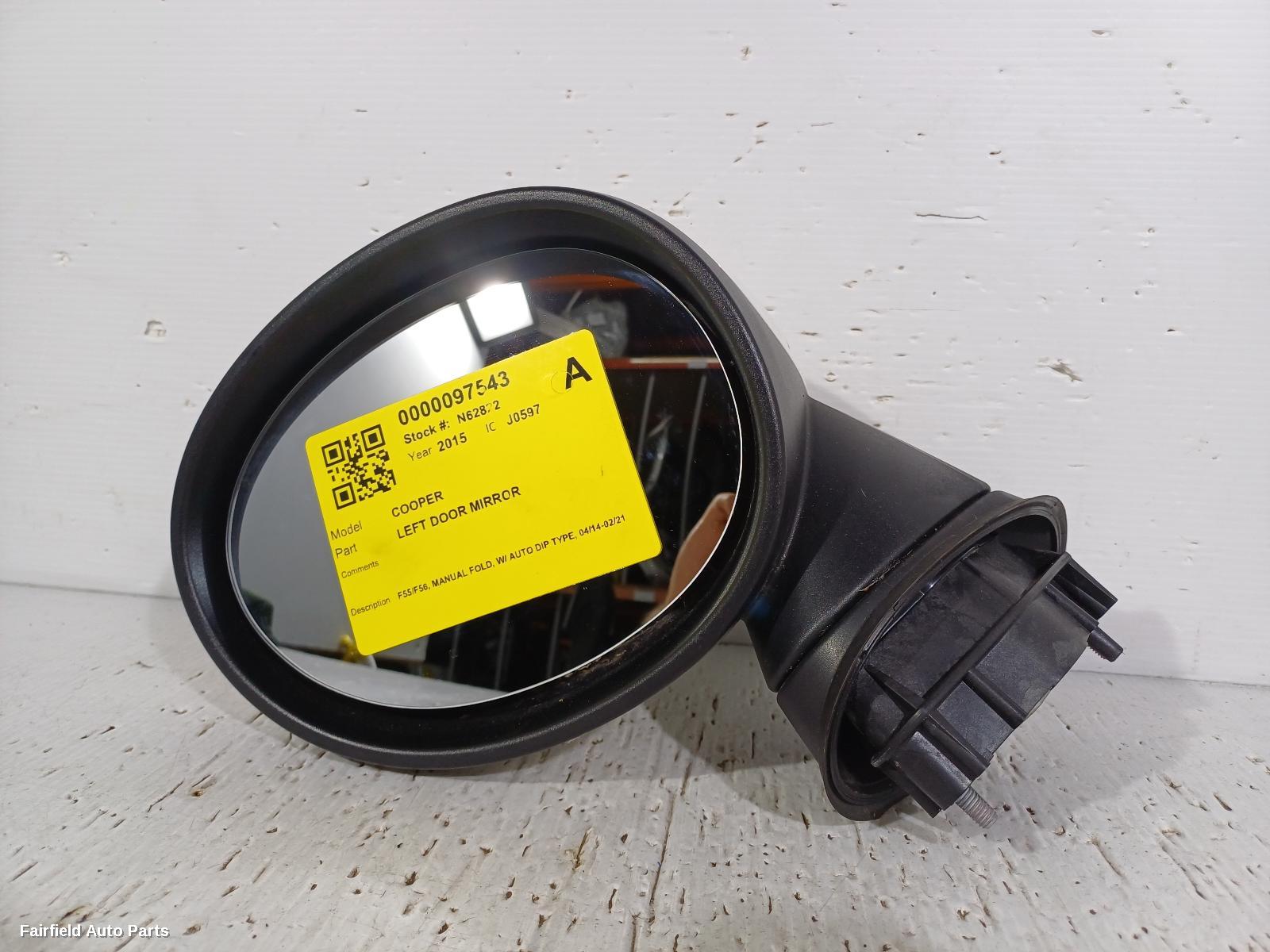 2014-2021 Mini Cooper Left Door Mirror