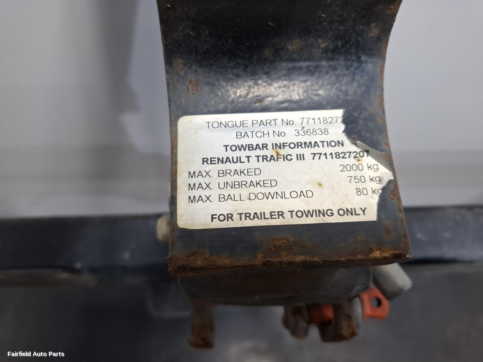 2015-2026 Renault Trafic Towbar