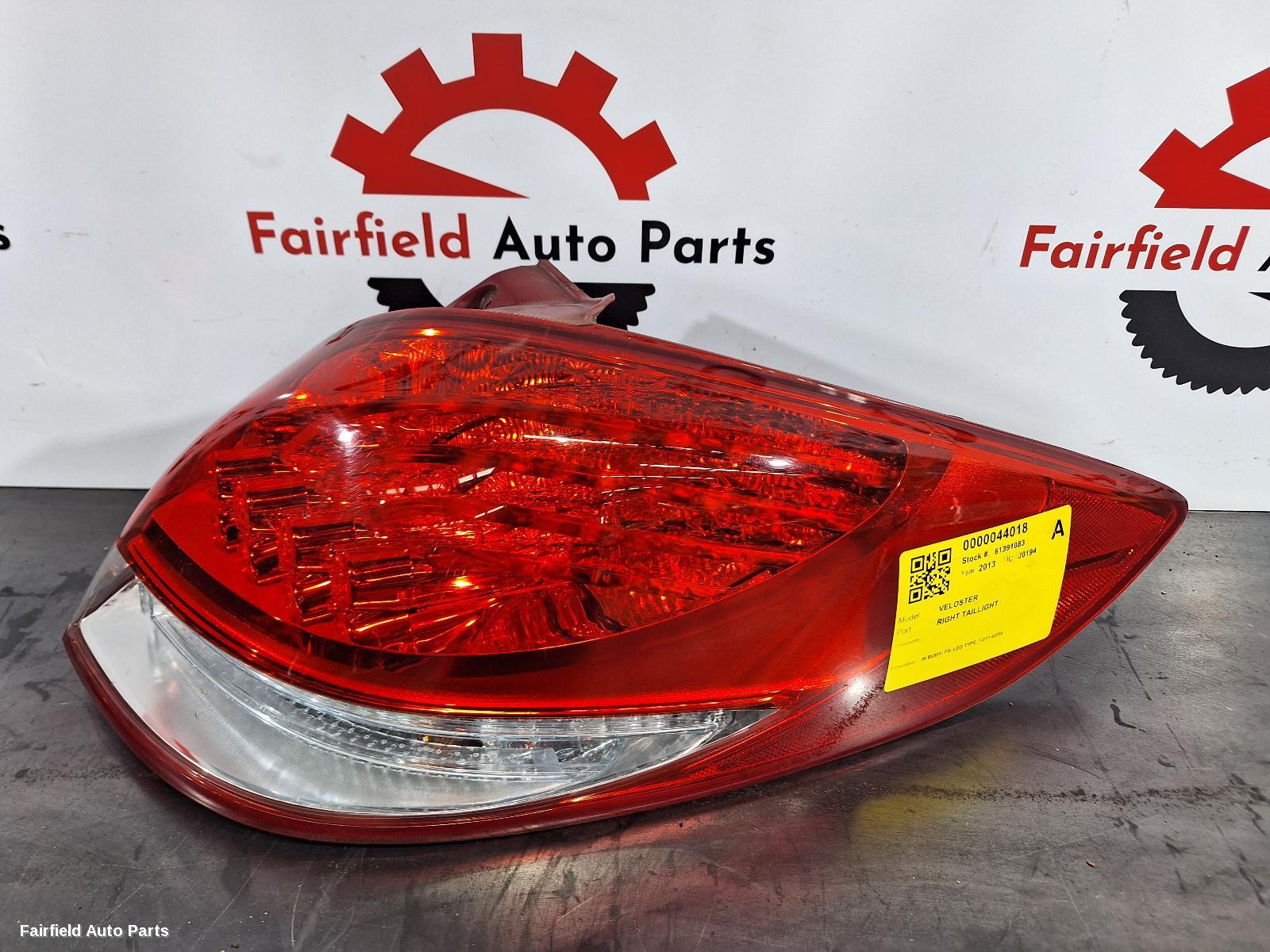 2011-2018 Hyundai Veloster Right Taillight