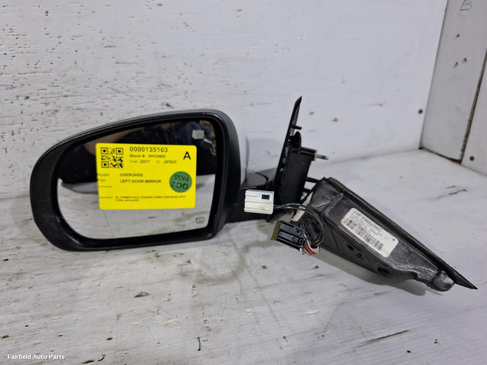 2014-2018 Jeep Cherokee Left Door Mirror