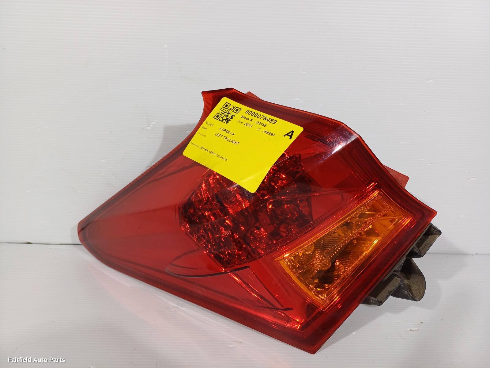 2012-2015 Toyota Corolla Left Taillight