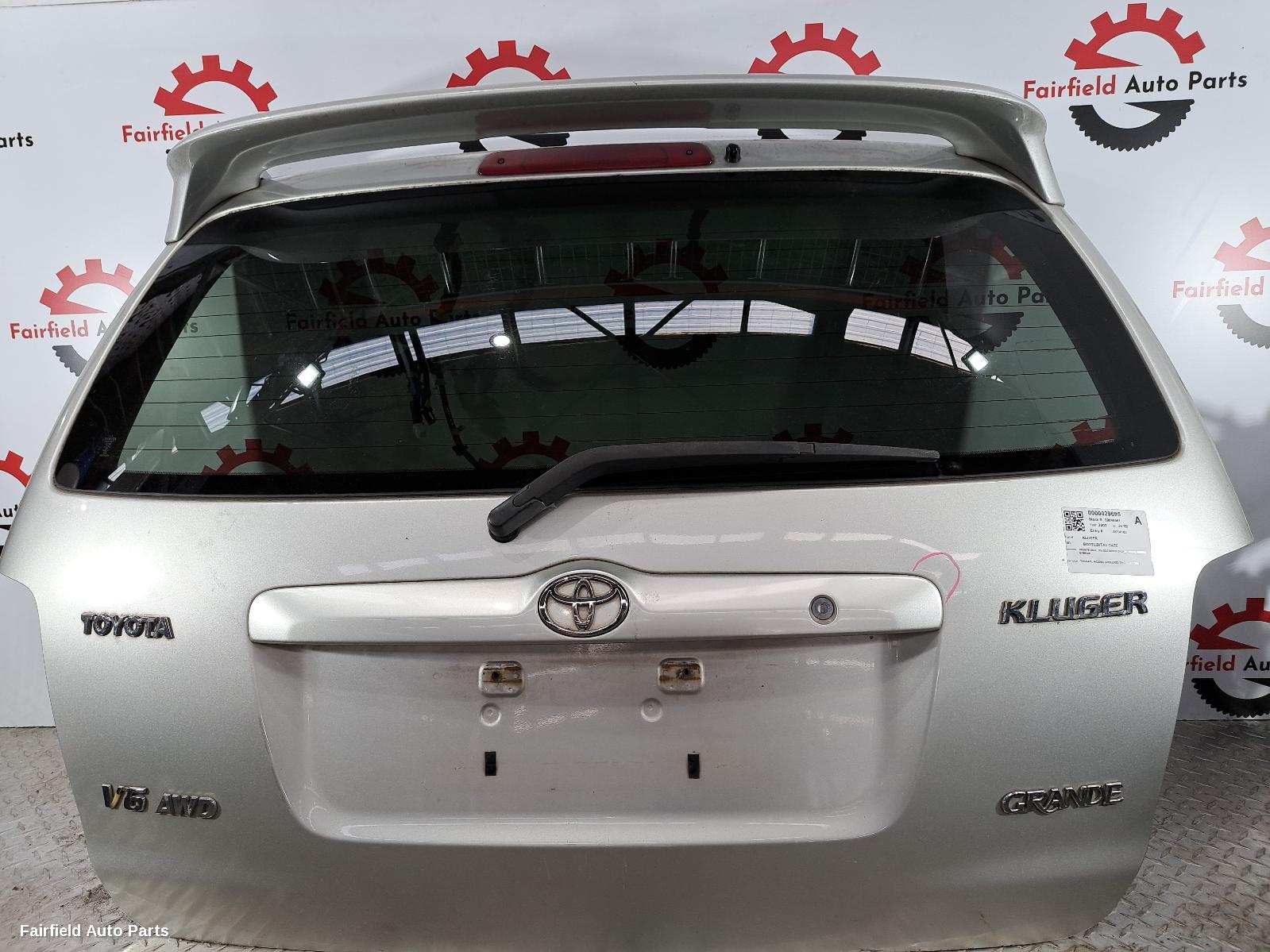 2001-2007 Toyota Kluger Bootlid Tailgate