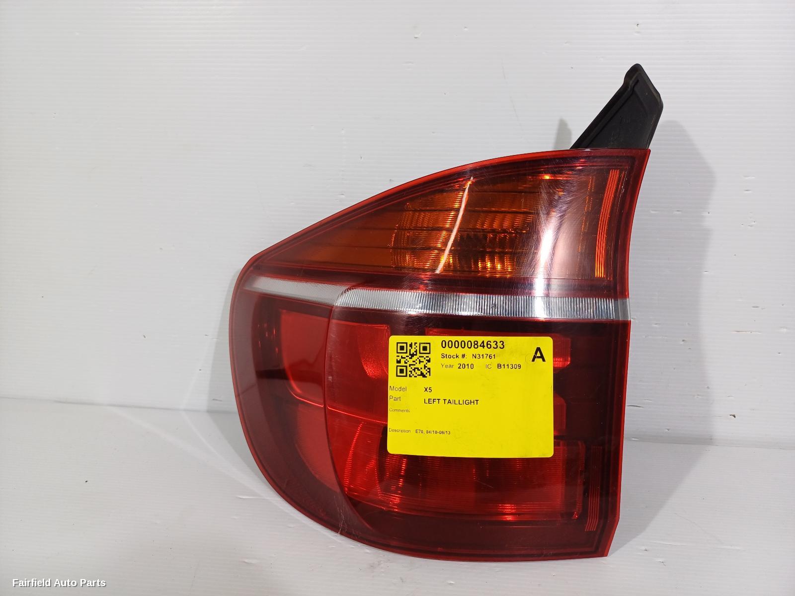 2010-2013 Bmw X5 Left Taillight