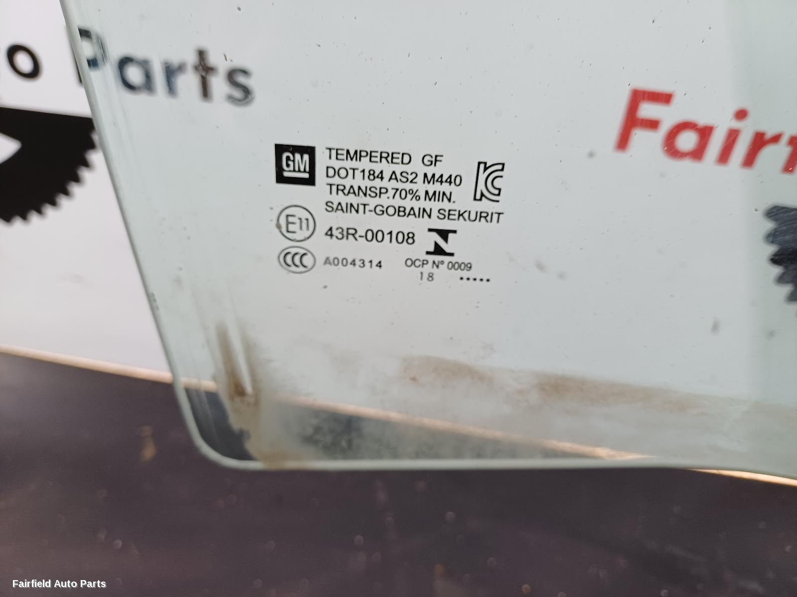 2011-2018 Holden Barina Right Front Door Window