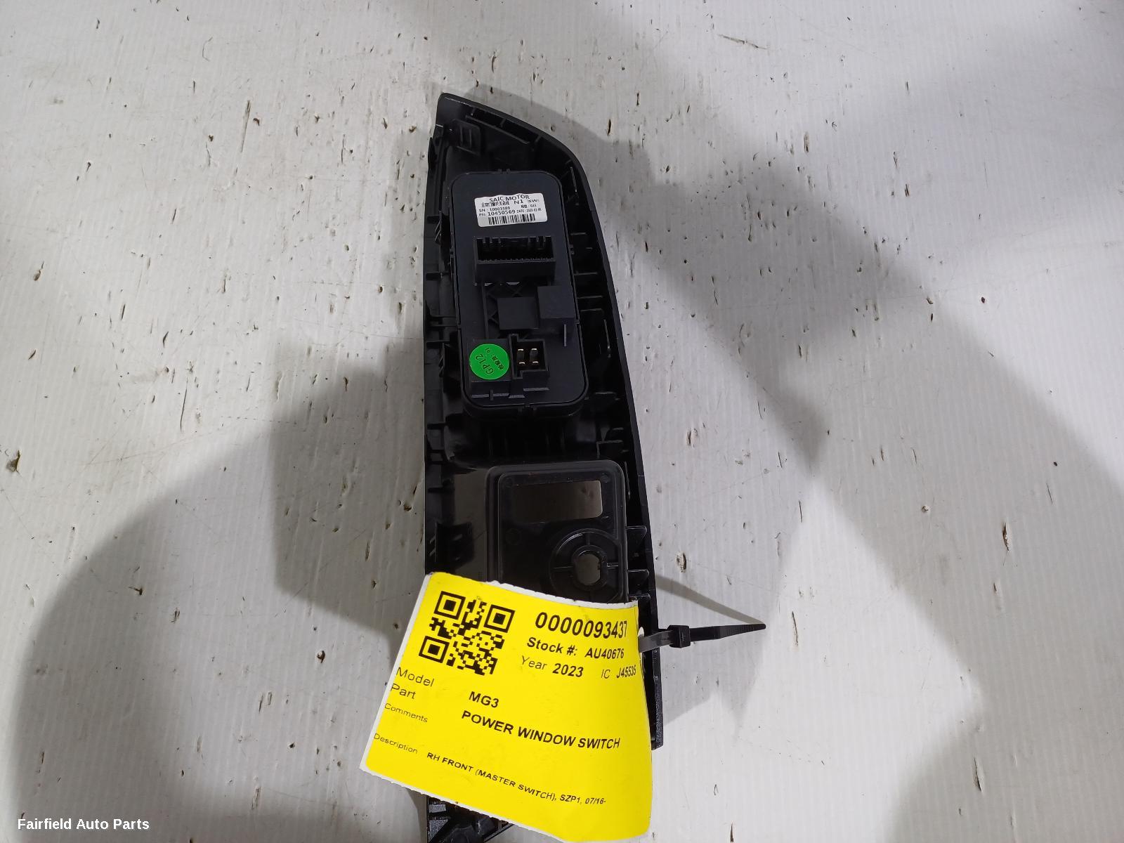2016-2024 Mg Mg3 Pwr Dr Wind Switch