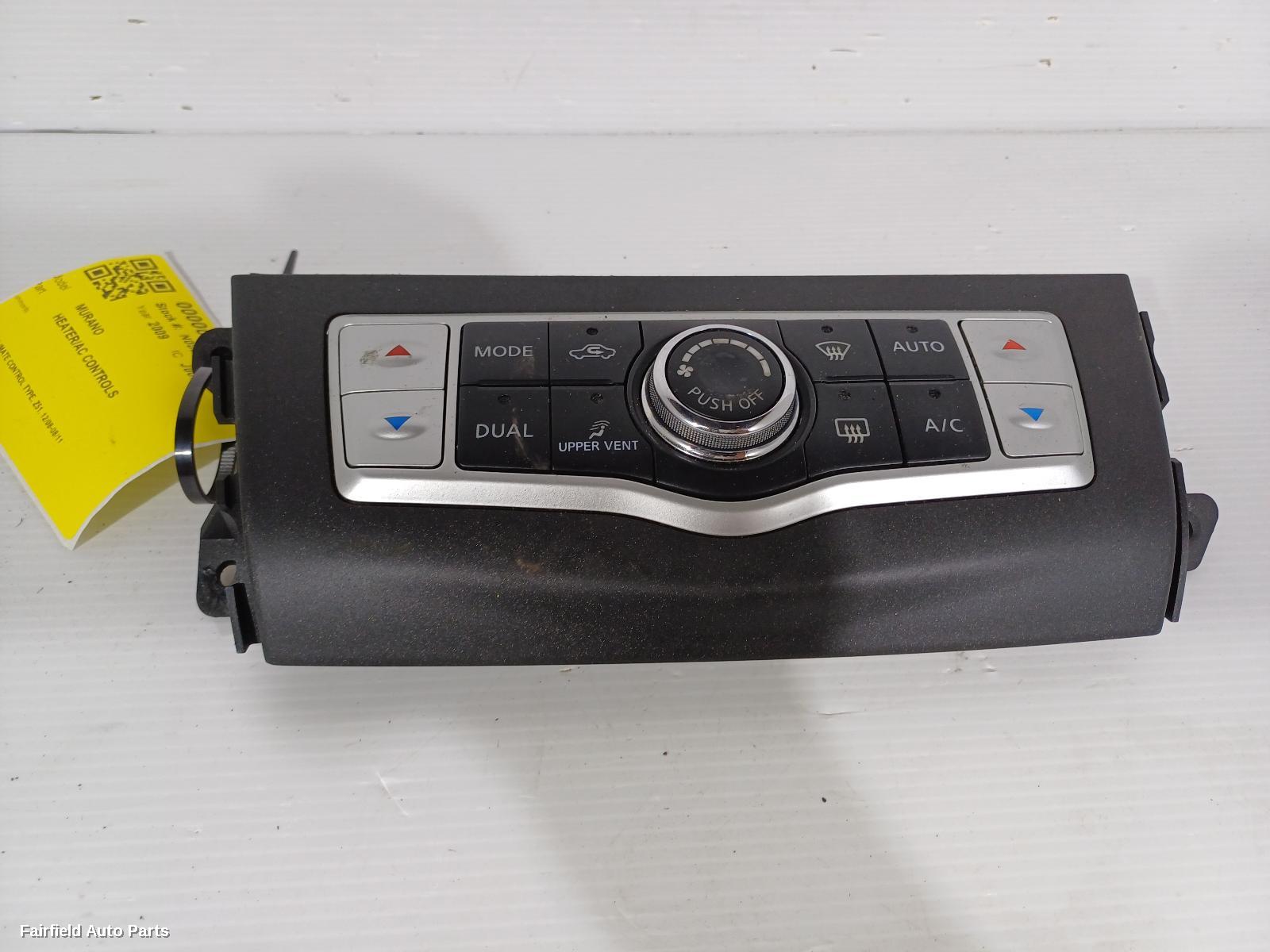 2008-2011 Nissan Murano Heater Ac Controls