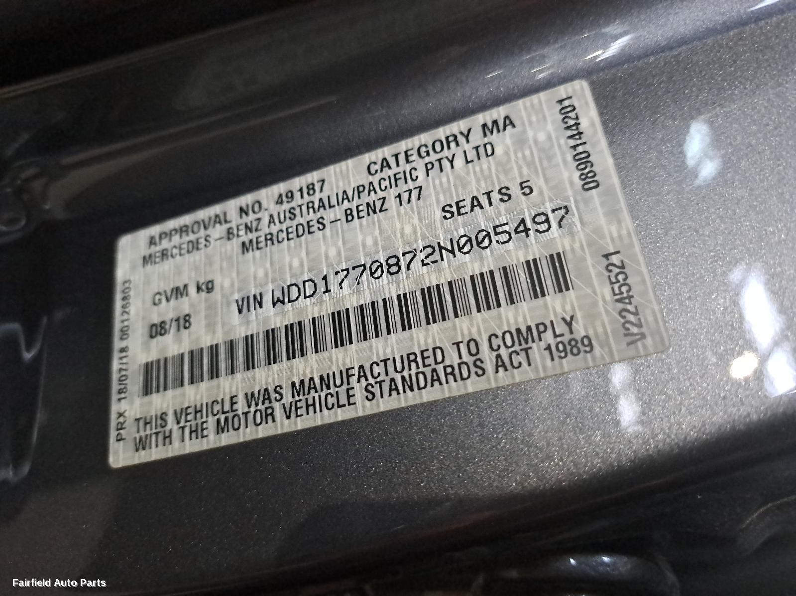 2018-2026 Mercedes A Class Left Driveshaft