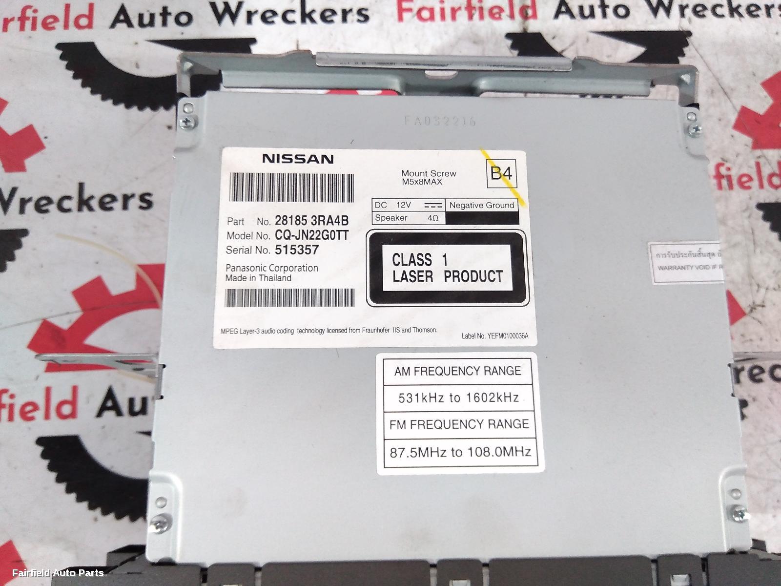 2012-2017 Nissan Pulsar Radio Cd Dvd Sat Tv