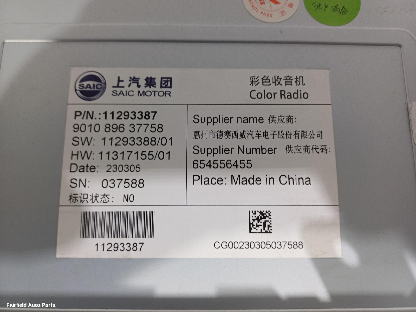 2018-2024 Mg Mg3 Radio Cd Dvd Sat Tv