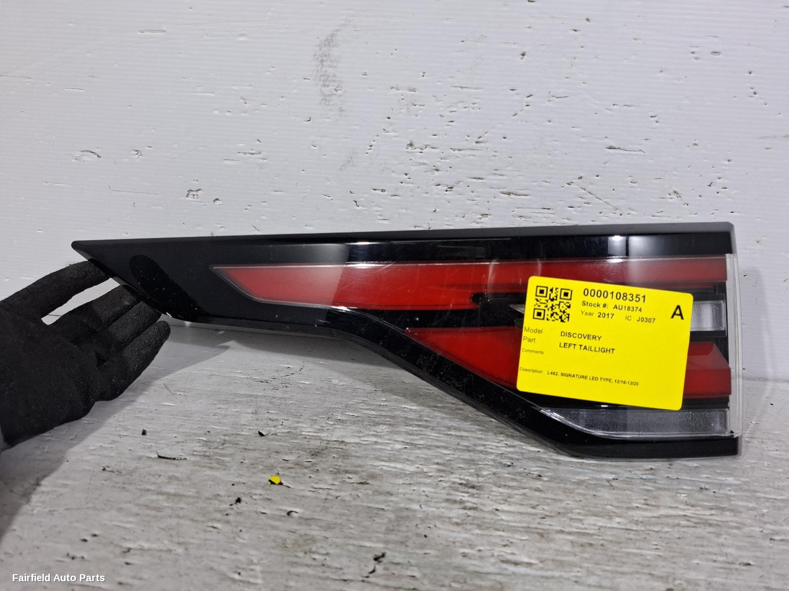 2016-2020 Land Rover Discovery Left Taillight