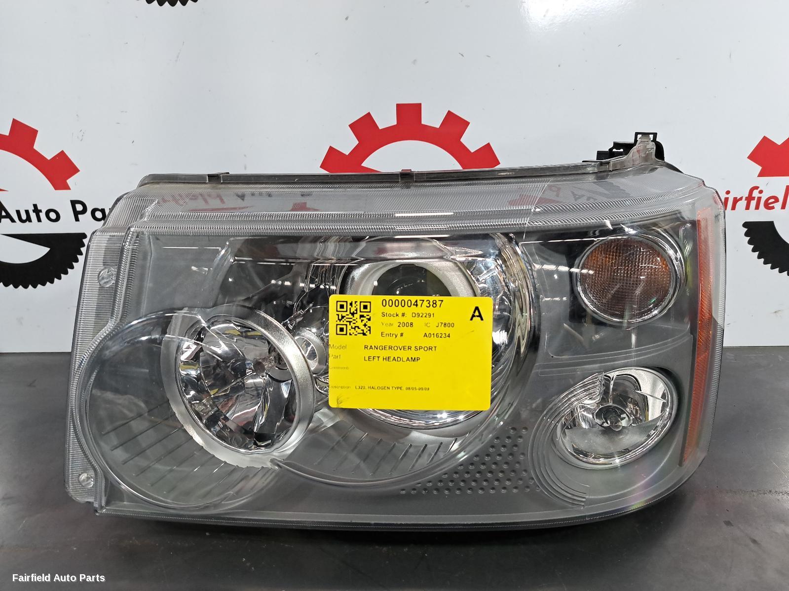 2005-2009 Land Rover Rangerover Sport Left Headlamp