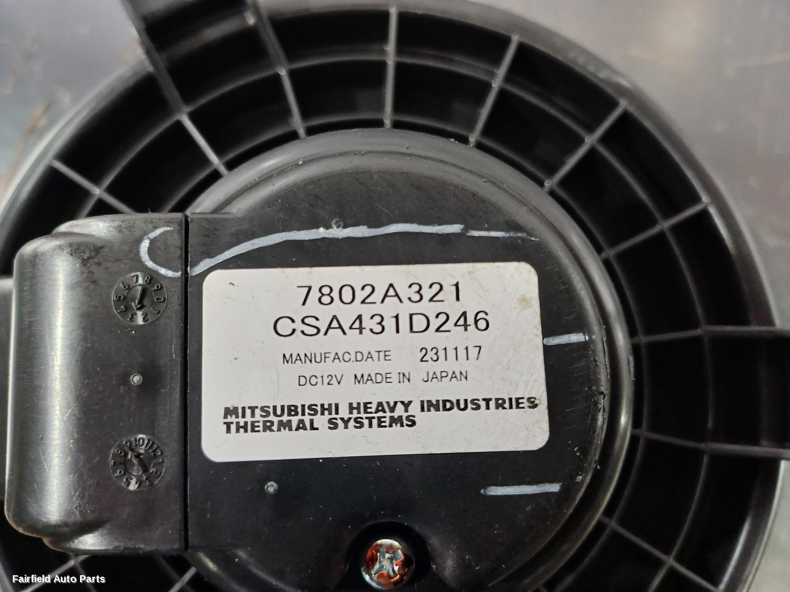 2017-2024 Mitsubishi Asx Heater Fan Motor