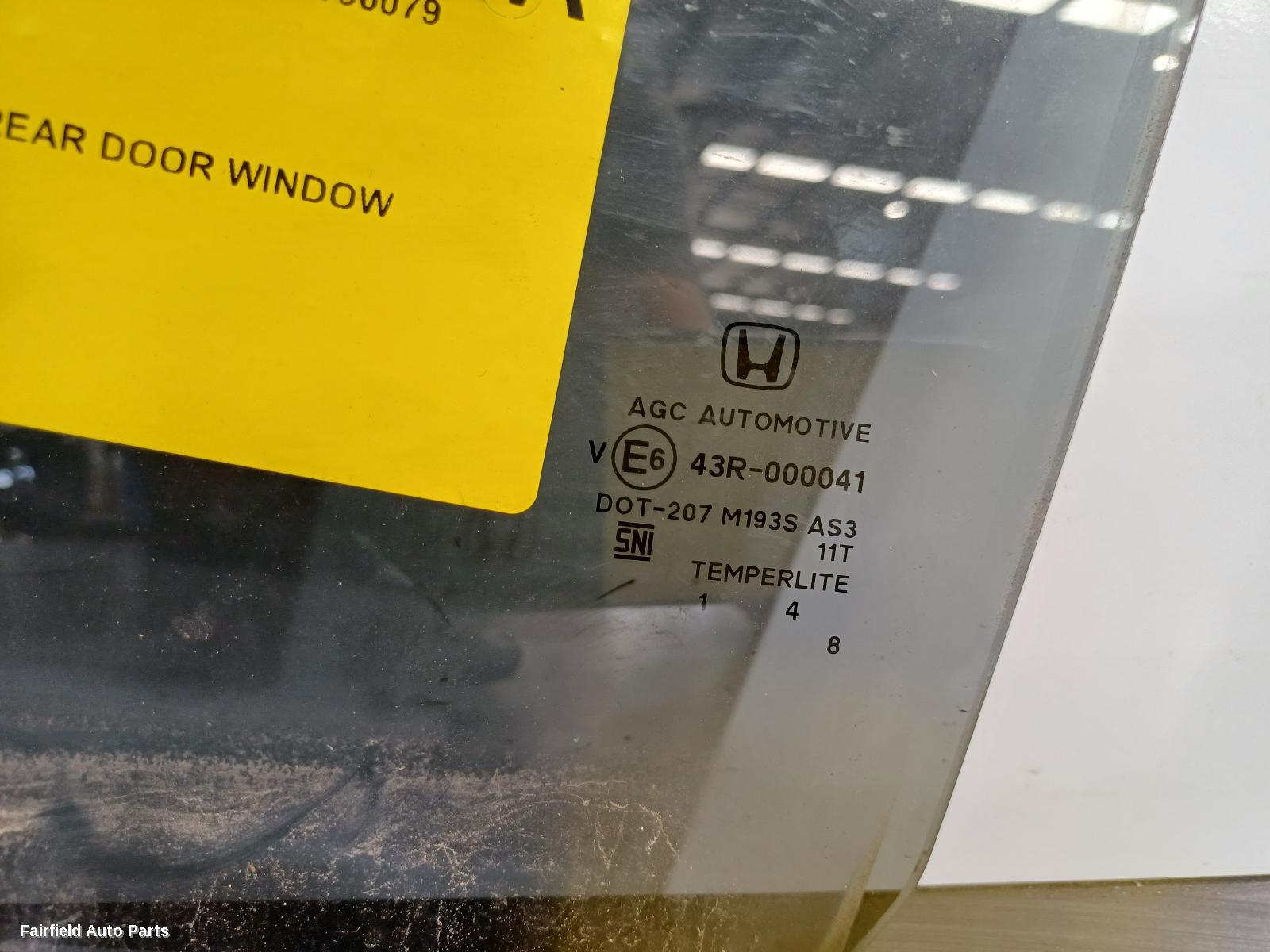2014-2021 Honda Hrv Left Rear Door Window