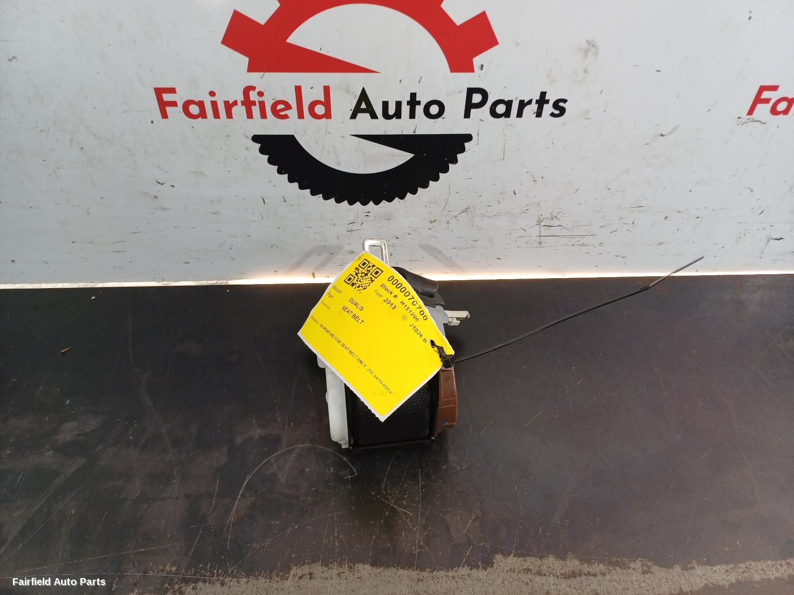 2010-2014 Nissan Dualis Seatbelt Stalk