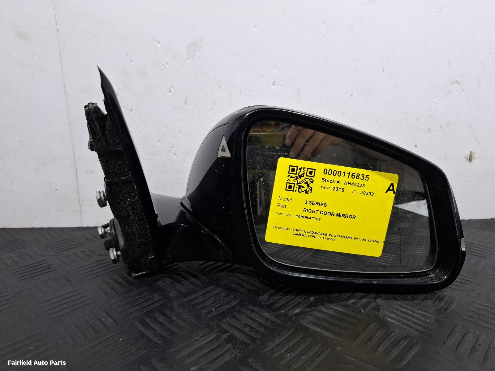 2011-2019 Bmw 3 Series Right Door Mirror