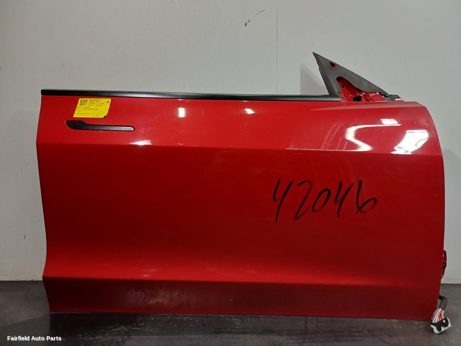 2019-2023 Tesla Model 3 Right Front Door