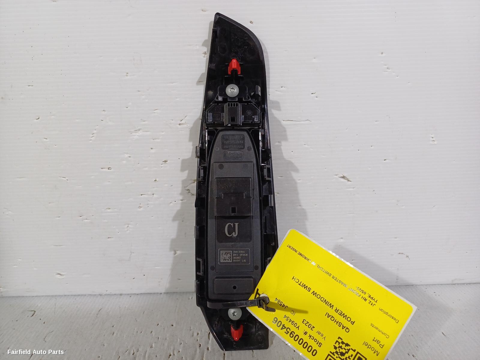 2022-2024 Nissan Qashqai Pwr Dr Wind Switch