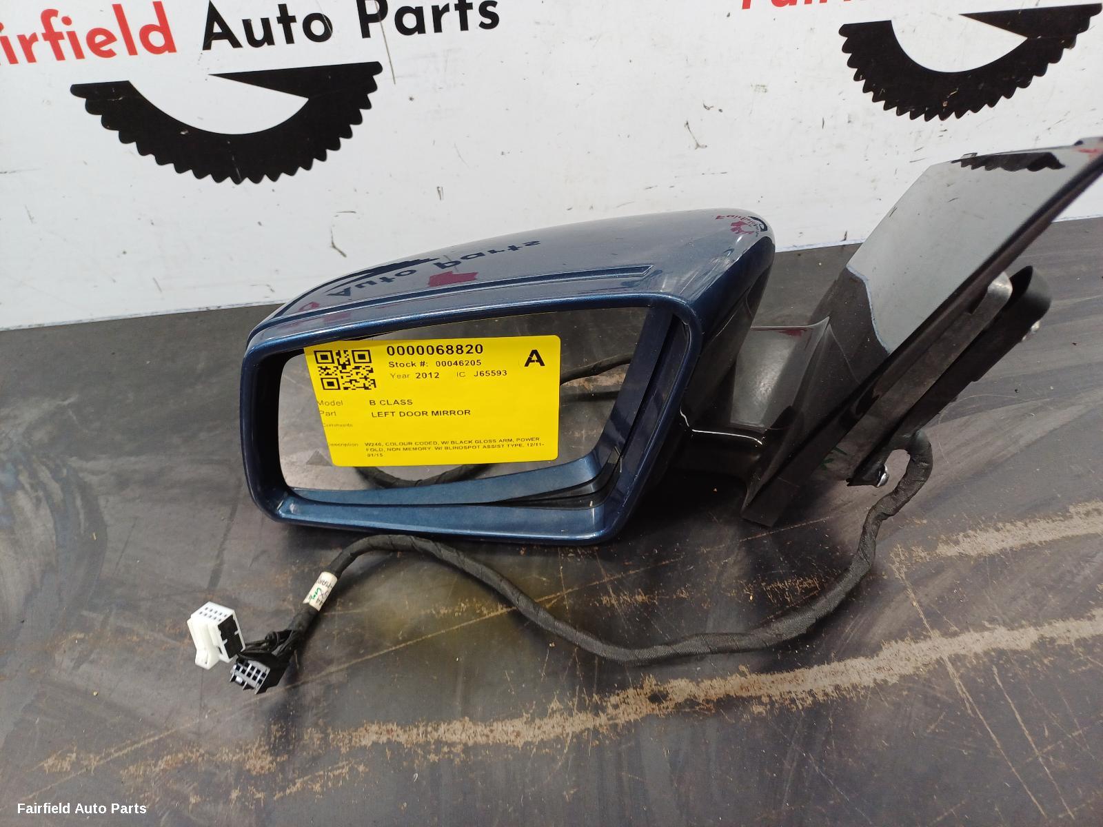 2011-2015 Mercedes B Class Left Door Mirror